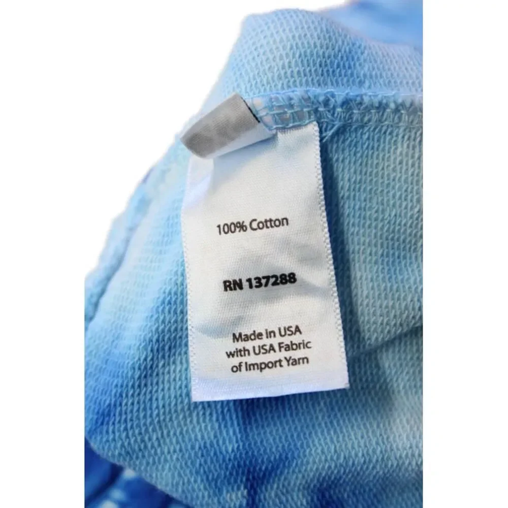 Year Of Ours Womens Drawstring Tie Dyed Boyfriend Sweat Shorts Blue Size XS
